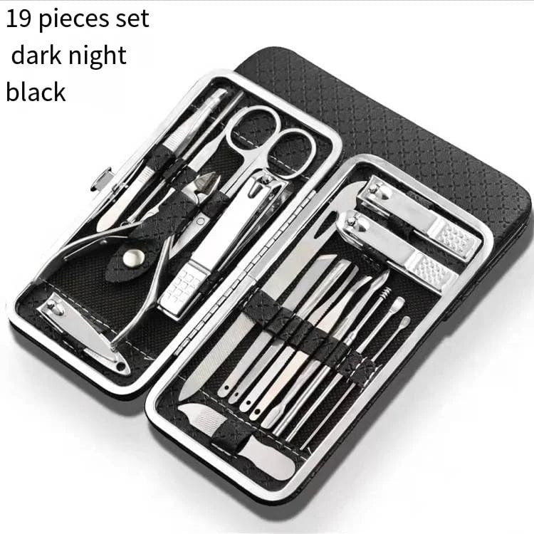Home Nail Clipper Set Of 18 Pieces Large Size Dead Skin Pliers Diagonal To Remove Dead Skin Small Eyebrow Clipper Leather Sleeve - SHOWLU FASHION STORE