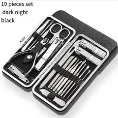 Home Nail Clipper Set Of 18 Pieces Large Size Dead Skin Pliers Diagonal To Remove Dead Skin Small Eyebrow Clipper Leather Sleeve - SHOWLU FASHION STORE