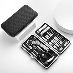 Home Nail Clipper Set Of 18 Pieces Large Size Dead Skin Pliers Diagonal To Remove Dead Skin Small Eyebrow Clipper Leather Sleeve - SHOWLU FASHION STORE