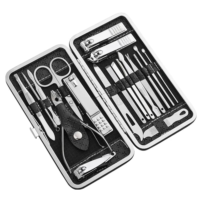 Home Nail Clipper Set Of 18 Pieces Large Size Dead Skin Pliers Diagonal To Remove Dead Skin Small Eyebrow Clipper Leather Sleeve - SHOWLU FASHION STORE