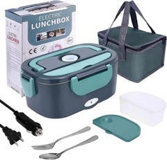 HOMEFISH 1.5 L 60W Electric Lunch Box Food Warmer Portable Food Heater for Car Or Home - Leak Proof 304 Stainless Steel Liner - SHOWLU FASHION STORE