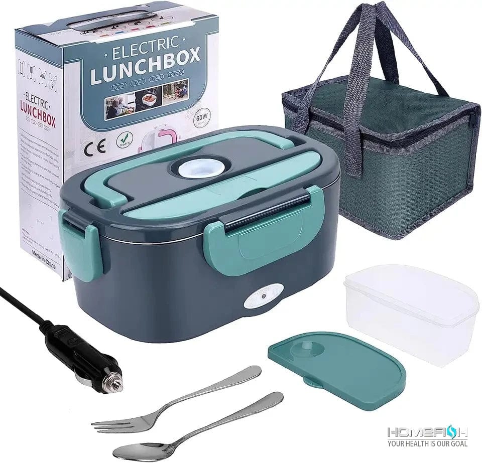 HOMEFISH 1.5 L 60W Electric Lunch Box Food Warmer Portable Food Heater for Car Or Home - Leak Proof 304 Stainless Steel Liner - SHOWLU FASHION STORE