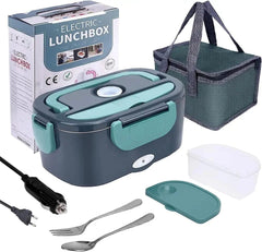 HOMEFISH 1.5 L 60W Electric Lunch Box Food Warmer Portable Food Heater for Car Or Home - Leak Proof 304 Stainless Steel Liner - SHOWLU FASHION STORE