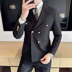 Host Casual White Closure Collar Slim Fit Suit - SHOWLU FASHION STORE
