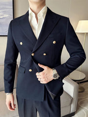 Host Casual White Closure Collar Slim Fit Suit - SHOWLU FASHION STORE