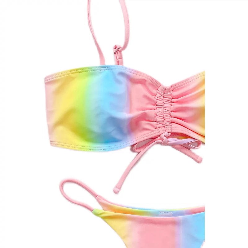 Hot Girl Tie - Dye T - Back Bikini - SHOWLU FASHION STORE
