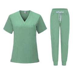 Hot Sale Anti Wrinkle Washable Soft Fabric Nurse Scrubs Hospital Uniform Medical Scrubs Women Jogger Scrubs Sets Pair - SHOWLU FASHION STORE