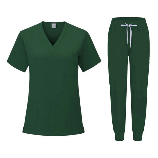 Hot Sale Anti Wrinkle Washable Soft Fabric Nurse Scrubs Hospital Uniform Medical Scrubs Women Jogger Scrubs Sets Pair - SHOWLU FASHION STORE