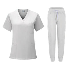 Hot Sale Anti Wrinkle Washable Soft Fabric Nurse Scrubs Hospital Uniform Medical Scrubs Women Jogger Scrubs Sets Pair - SHOWLU FASHION STORE