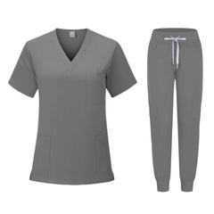 Hot Sale Anti Wrinkle Washable Soft Fabric Nurse Scrubs Hospital Uniform Medical Scrubs Women Jogger Scrubs Sets Pair - SHOWLU FASHION STORE