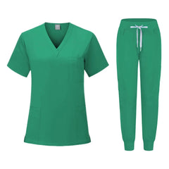 Hot Sale Anti Wrinkle Washable Soft Fabric Nurse Scrubs Hospital Uniform Medical Scrubs Women Jogger Scrubs Sets Pair - SHOWLU FASHION STORE