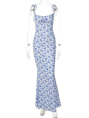 Hugcitar Women Elegant Floral Beach Vacation Bodycon Streetwear Long Dress 2023 Summer Clothes Wholesale Items For Business - SHOWLU FASHION STORE
