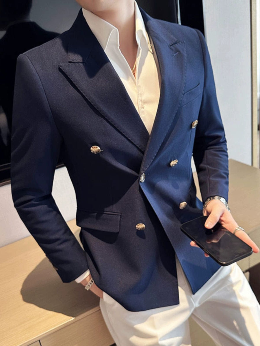 Italian Breze Slim Fit Drape Business White Coat - SHOWLU FASHION STORE