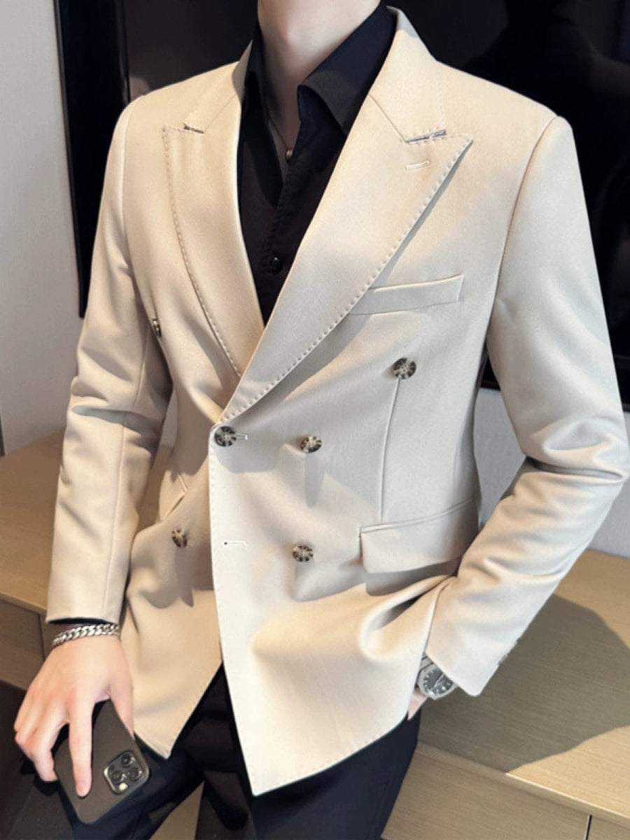 Italian Breze Slim Fit Drape Business White Coat - SHOWLU FASHION STORE