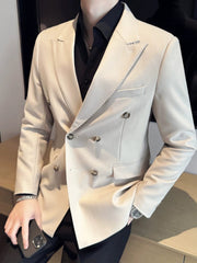 Italian Breze Slim Fit Drape Business White Coat - SHOWLU FASHION STORE