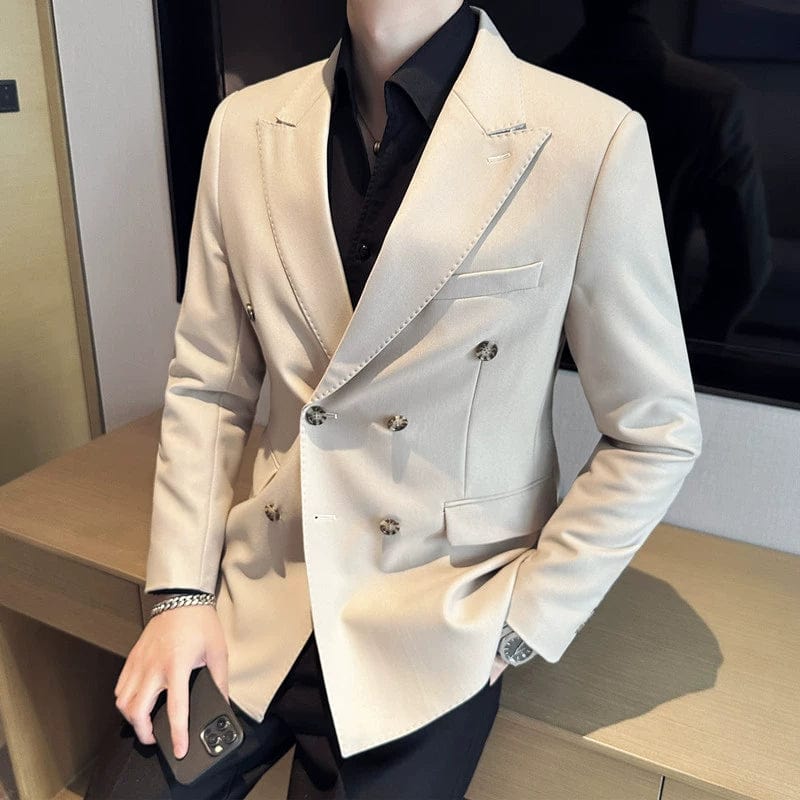Italian Breze Slim Fit Drape Business White Coat - SHOWLU FASHION STORE