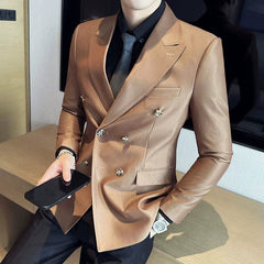 Italian Breze Slim Fit Drape Business White Coat - SHOWLU FASHION STORE