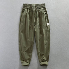 Jereno Ice Silk Thin Cotton Minimalist All - Matching Pants - SHOWLU FASHION STORE