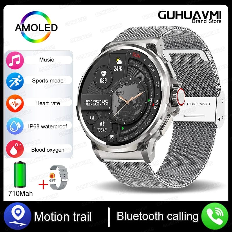 KAVSUMI 1.85 Inch HD Bluetooth Call Smart Watch Men Sports Fitness Tracker Watch Heart Monitor 710mAh Smartwatch For Android IOS - SHOWLU FASHION STORE