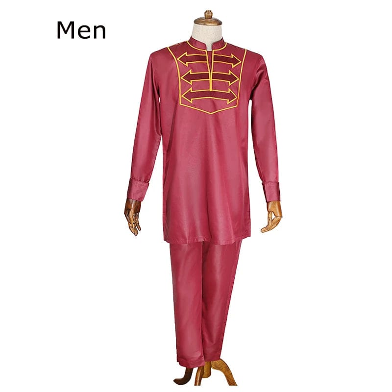 Kid Boy African Clothes Long Sleeve T shirt Pants Suit For Children Dashiki Embroidery Clothing Party Wears Outfits - SHOWLU FASHION STORE
