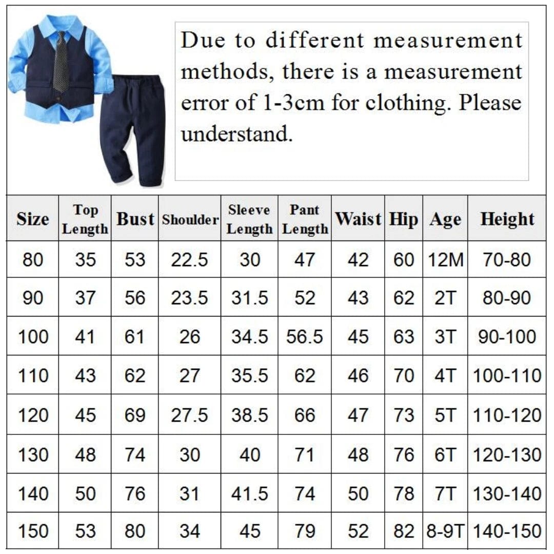 Kids Gentleman Wedding Costume Boy Formal Clothes Performance Suit Prom Party Tie Blazer Children's Day Boys School Uniform 1 - 9T - SHOWLU FASHION STORE