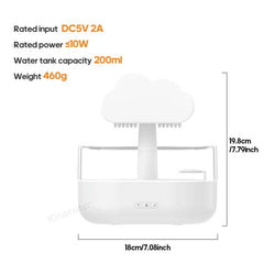 KINSCOTER Rain Clouds Aroma Diffuser Zen Raindrops Air Humidifier Essential Oil Diffuser USB Desktop Ultrasonic Sprayer - SHOWLU FASHION STORE
