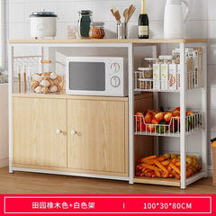 Kitchen Cabinet Locker Storage Rack Floor Multi - Layer Household Sideboard Cabinet Multi - Functional Microwave Storage Cabinet - SHOWLU FASHION STORE