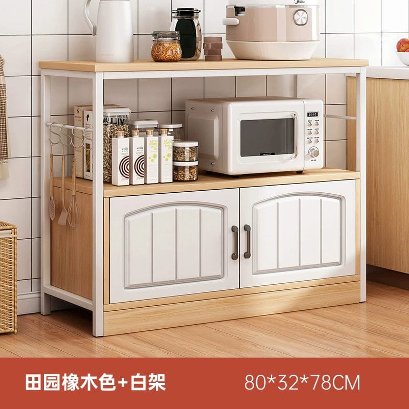 Kitchen Cabinet Locker Storage Rack Floor Multi - Layer Household Sideboard Cabinet Multi - Functional Microwave Storage Cabinet - SHOWLU FASHION STORE