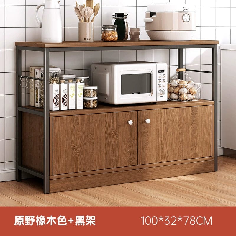 Kitchen Cabinet Locker Storage Rack Floor Multi - Layer Household Sideboard Cabinet Multi - Functional Microwave Storage Cabinet - SHOWLU FASHION STORE