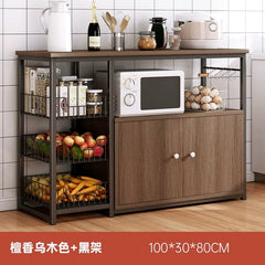 Kitchen Cabinet Locker Storage Rack Floor Multi - Layer Household Sideboard Cabinet Multi - Functional Microwave Storage Cabinet - SHOWLU FASHION STORE