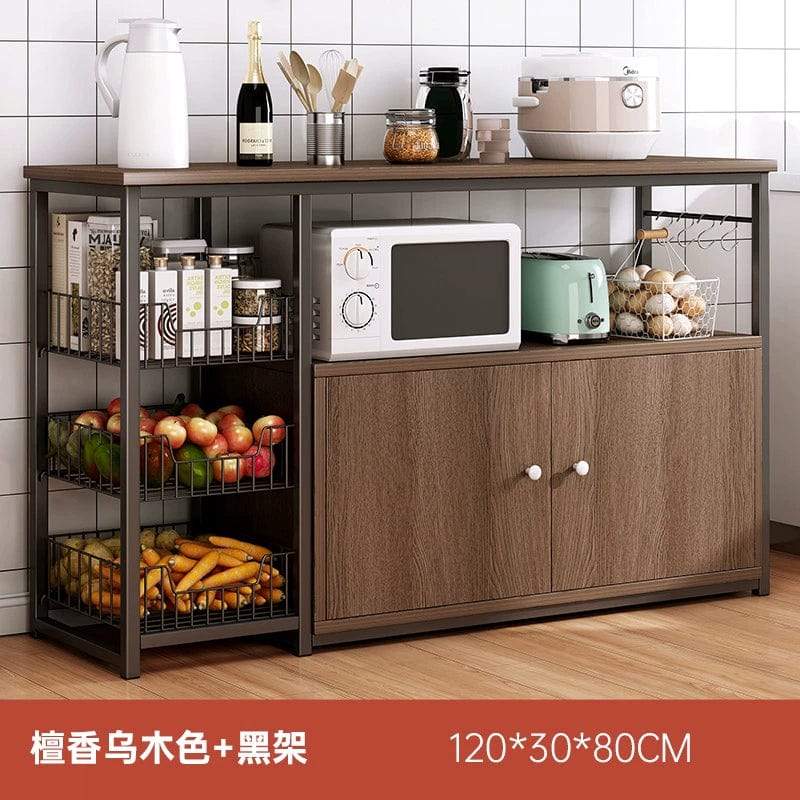 Kitchen Cabinet Locker Storage Rack Floor Multi - Layer Household Sideboard Cabinet Multi - Functional Microwave Storage Cabinet - SHOWLU FASHION STORE