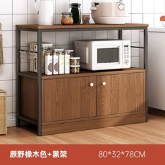 Kitchen Cabinet Locker Storage Rack Floor Multi - Layer Household Sideboard Cabinet Multi - Functional Microwave Storage Cabinet - SHOWLU FASHION STORE
