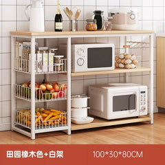 Kitchen Cabinet Locker Storage Rack Floor Multi - Layer Household Sideboard Cabinet Multi - Functional Microwave Storage Cabinet - SHOWLU FASHION STORE
