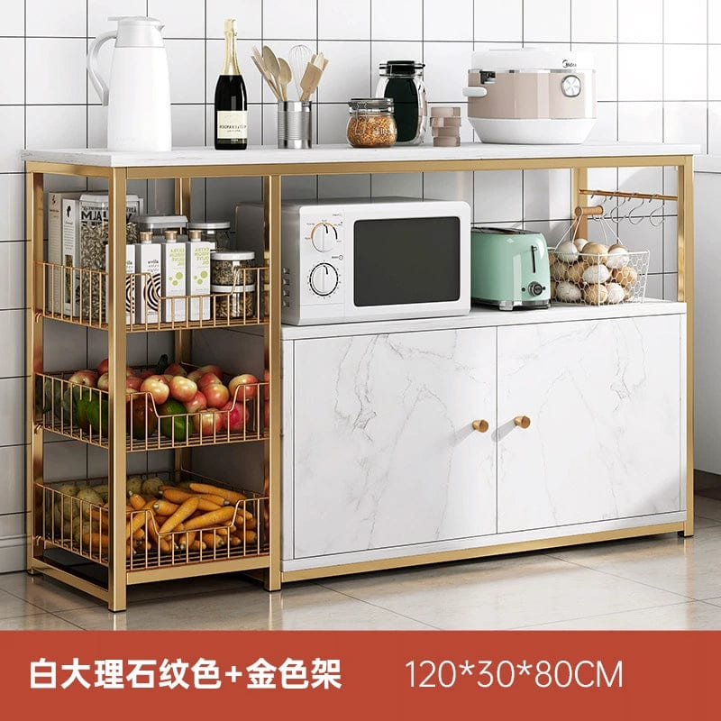 Kitchen Cabinet Locker Storage Rack Floor Multi - Layer Household Sideboard Cabinet Multi - Functional Microwave Storage Cabinet - SHOWLU FASHION STORE