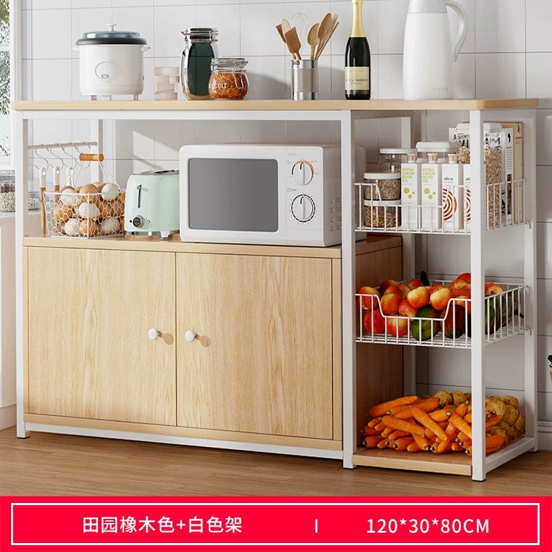 Kitchen Cabinet Locker Storage Rack Floor Multi - Layer Household Sideboard Cabinet Multi - Functional Microwave Storage Cabinet - SHOWLU FASHION STORE