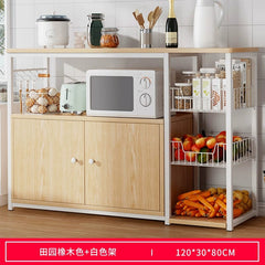 Kitchen Cabinet Locker Storage Rack Floor Multi - Layer Household Sideboard Cabinet Multi - Functional Microwave Storage Cabinet - SHOWLU FASHION STORE