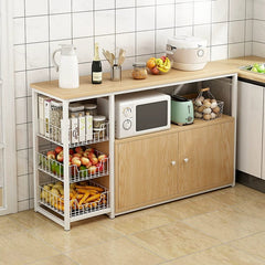 Kitchen Cabinet Locker Storage Rack Floor Multi - Layer Household Sideboard Cabinet Multi - Functional Microwave Storage Cabinet - SHOWLU FASHION STORE