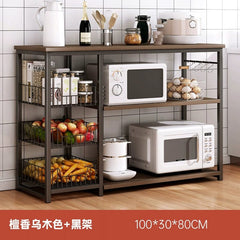Kitchen Cabinet Locker Storage Rack Floor Multi - Layer Household Sideboard Cabinet Multi - Functional Microwave Storage Cabinet - SHOWLU FASHION STORE