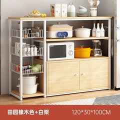 Kitchen Cabinet Locker Storage Rack Floor Multi - Layer Household Sideboard Cabinet Multi - Functional Microwave Storage Cabinet - SHOWLU FASHION STORE