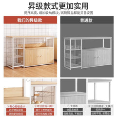Kitchen Cabinet Locker Storage Rack Floor Multi - Layer Household Sideboard Cabinet Multi - Functional Microwave Storage Cabinet - SHOWLU FASHION STORE