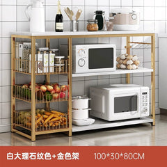 Kitchen Cabinet Locker Storage Rack Floor Multi - Layer Household Sideboard Cabinet Multi - Functional Microwave Storage Cabinet - SHOWLU FASHION STORE
