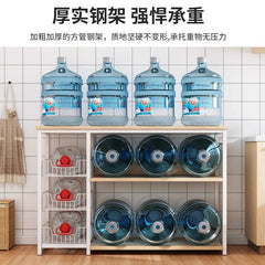 Kitchen Cabinet Locker Storage Rack Floor Multi - Layer Household Sideboard Cabinet Multi - Functional Microwave Storage Cabinet - SHOWLU FASHION STORE
