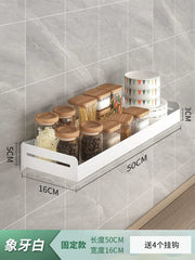 Kitchen Rack Punch - Free Wall - Mounted Seasoning Wall - Mounted All Products Household White Multi - Functional Storage Rack - SHOWLU FASHION STORE