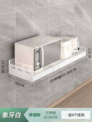 Kitchen Rack Punch - Free Wall - Mounted Seasoning Wall - Mounted All Products Household White Multi - Functional Storage Rack - SHOWLU FASHION STORE