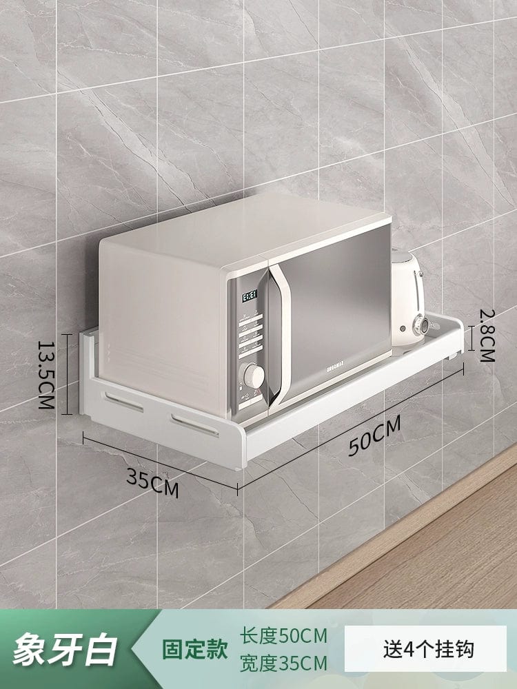 Kitchen Rack Punch - Free Wall - Mounted Seasoning Wall - Mounted All Products Household White Multi - Functional Storage Rack - SHOWLU FASHION STORE