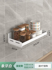 Kitchen Rack Punch - Free Wall - Mounted Seasoning Wall - Mounted All Products Household White Multi - Functional Storage Rack - SHOWLU FASHION STORE