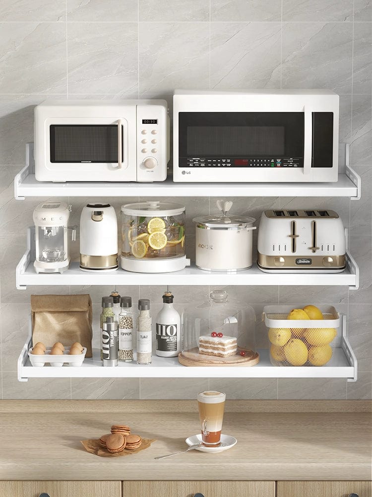 Kitchen Rack Punch - Free Wall - Mounted Seasoning Wall - Mounted All Products Household White Multi - Functional Storage Rack - SHOWLU FASHION STORE