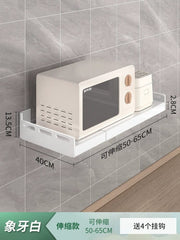 Kitchen Rack Punch - Free Wall - Mounted Seasoning Wall - Mounted All Products Household White Multi - Functional Storage Rack - SHOWLU FASHION STORE