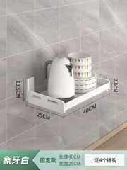 Kitchen Rack Punch - Free Wall - Mounted Seasoning Wall - Mounted All Products Household White Multi - Functional Storage Rack - SHOWLU FASHION STORE