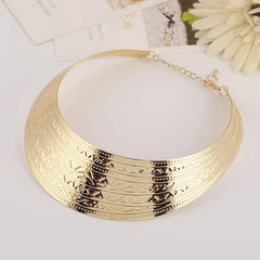 KMVEXO Fashion Jewelry Wide Punk Necklaces Charm Party Necklace Chain Luxury Choker Collar Necklace For Women Collier Femme - SHOWLU FASHION STORE